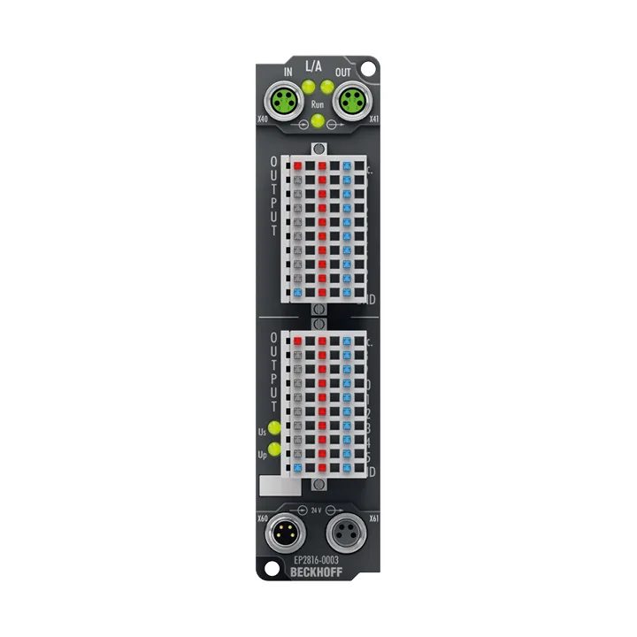 Beckhoff EP2816-0003 EtherCAT Box, 16-channel digital output, 24 V DC, 05 A, IP20 connector