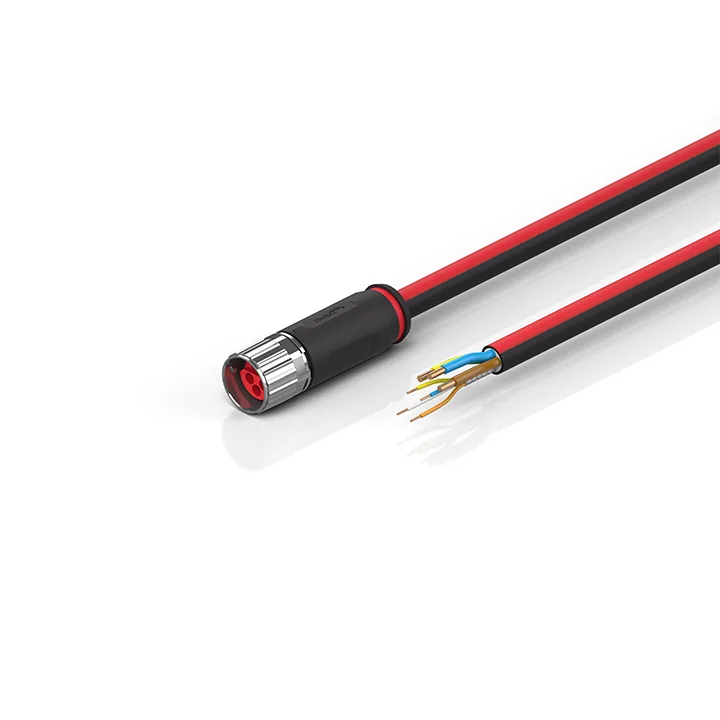 Beckhoff ZK7610-1800-0xxx B17, ECP cable, PUR, 3 G 25 mm² + (1 x 4 x AWG22), drag chain suitable, key 2 (230 V AC)