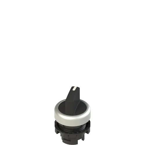 Pizzato E2 1SE12AVA19AB Short handle selector, 2 positions black with marking