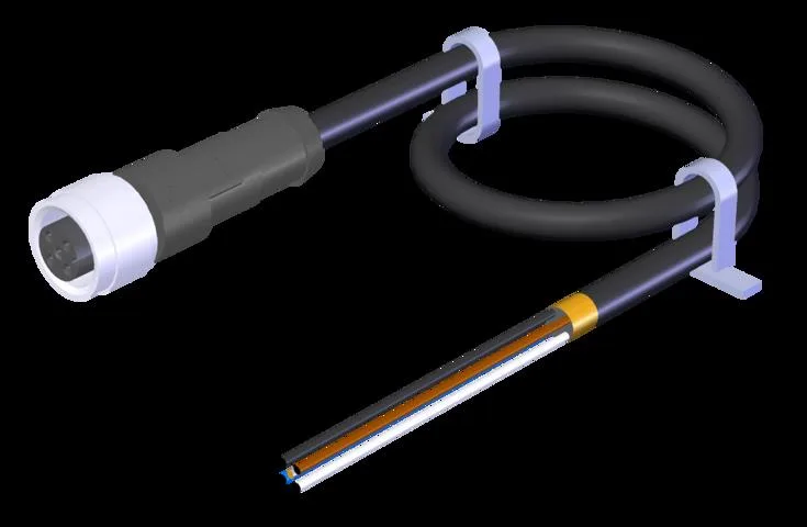 Euchner C-M12F05-05X034PV05,0-MA-100183 Connecting cable with straight plug connector M12, 5-pin, 5 m