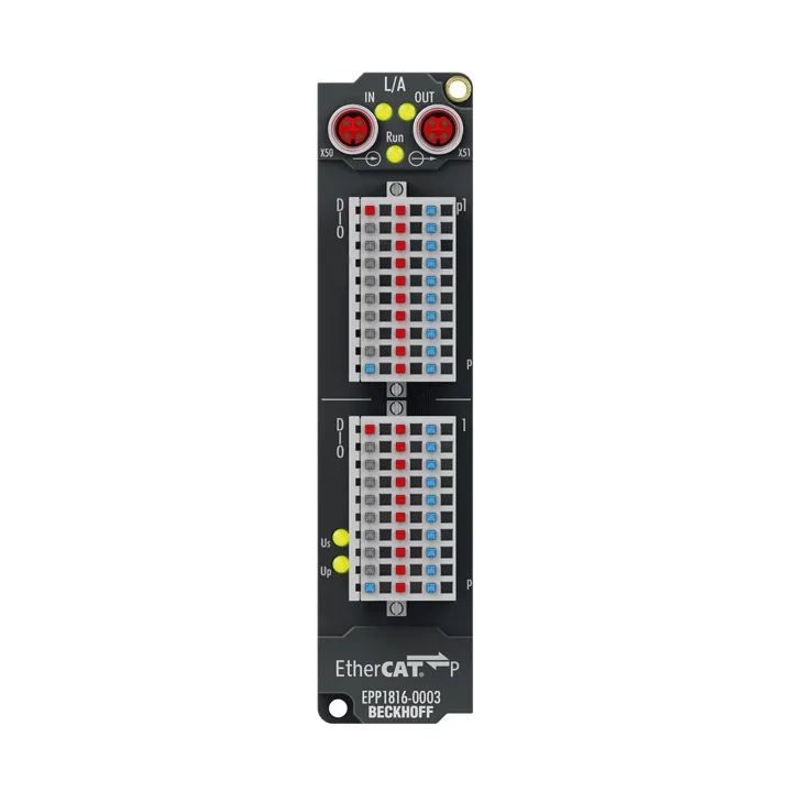 Beckhoff EPP1816-0003 EtherCAT P Box, 16-channel digital input, 24 V DC, 10 µs, IP20 connector