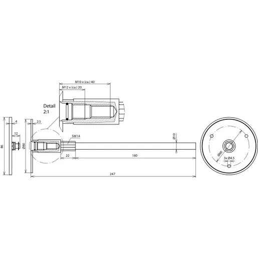 Dehn + Söhne EFPM M10 12 V4A L245 VP V2A