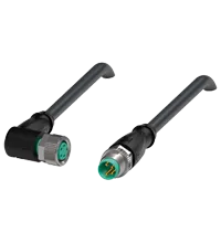 Pepperl+Fuchs V31-WM-BK3M-PVC-U-V31-GM Cordset M8 socket angled to M8 plug straight A-coded, 4-pin, PVC cable black, UL approved