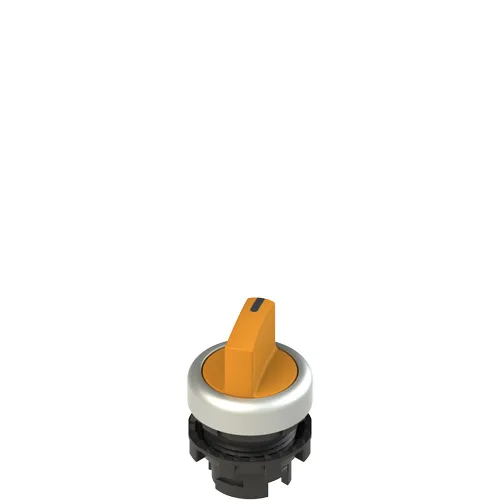 Pizzato E2 1SL12ECD89AB Illuminated short handle selector, 2 positions orange with marking