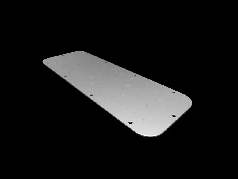 Rittal AX 2573.100 SZ metal kablo giriş plakası, AX için, metrik kabartmalı, GD: 447x149 mm, boy 3 kablo giriş plakaları için