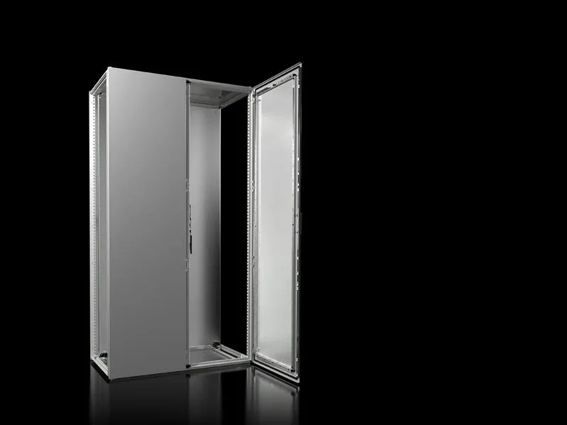 Rittal VX 8226.000 VX Modüler pano sistemi, GYD: 1200x2200x600 mm, çelik sac, montaj plakalı, ön tarafta çift kapılı