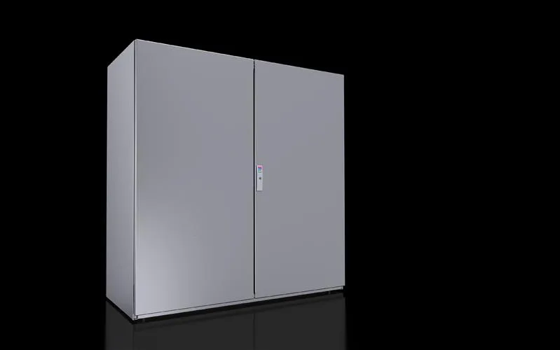Rittal SE 5858.600 VX SE tekli sistem panosu, GYD: 1200x1200x500 mm, paslanmaz çelik, 14301, montaj plakalı, önden iki kapılı