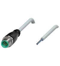 Pepperl+Fuchs V11S-G-2M-PUR Male cordset single-ended M12 straight A-coded, 3-pin, PUR cable grey