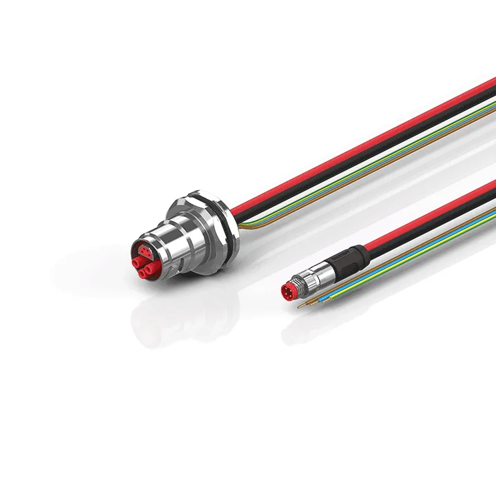 Beckhoff ZK7610-BO00-0xxx B17, ECP cable, PUR, 3 G 25 mm² + (1 x 4 x AWG22), drag chain suitable, key 2 (230 V AC)