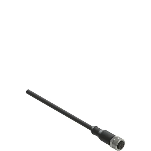 Pizzato VF CA5PD10M M12 female wired connector: straight, 5 poles, 10 m cable