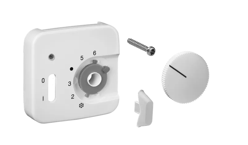 Alre JZ-035.200/BJ Cover set for room thermostat RTBSU-401062 / floor temperature controller RTERU, BUSCH-JAEGER Reflex SI/SI linear, pure white (similar RAL9010) gloss