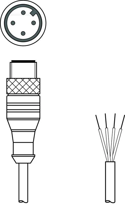 Leuze CB-M12-2000-4GMB Bağlantı kablosu
