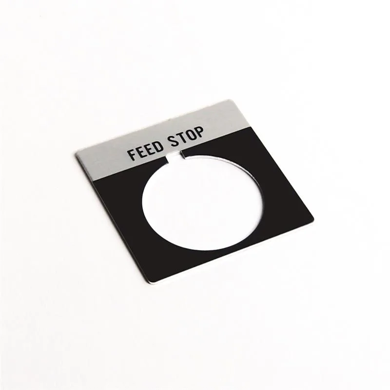 Allen Bradley 800T-X567 30mm 800T FEED STOP Legend Plate
