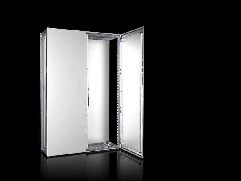 Rittal VX 8456.000 VX Modüler pano sistemi, GYD: 1200x1800x400 mm, paslanmaz çelik, 14301, montaj plakalı, ön tarafta çift kapılı