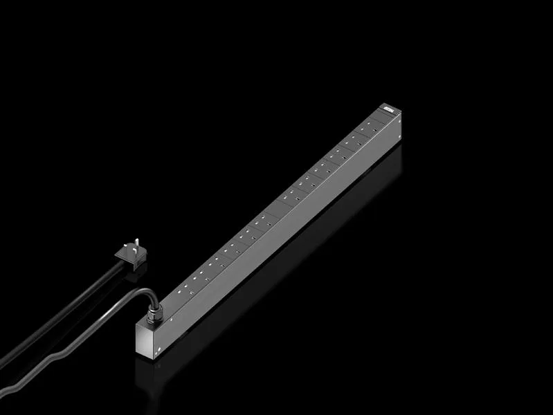 Rittal DK 7979.812 DK PDU UK, Basic, kompakt basic güç dağıtımı, GUD: 44x845x70 mm, 12x BS 1363, 230 V, 1~, 13 A