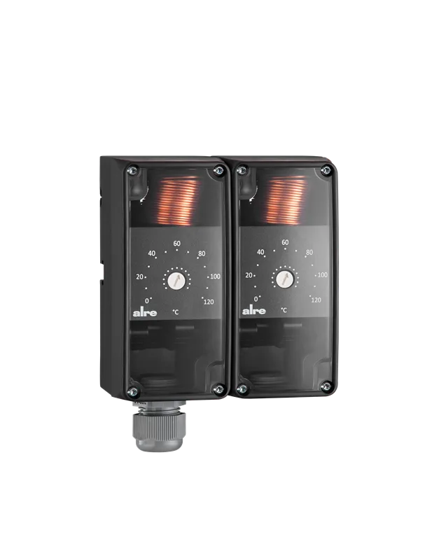 Alre RTKSA-014.210 Universal capillary double thermostat, TW 0…120…°C, TW 0…120…°C, hysteresis 2x 3K
