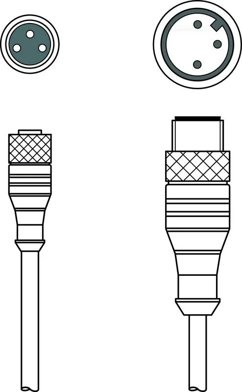 Leuze KDS U-M8-3A-M12-3A-V1-010 Bağlantı kablosu