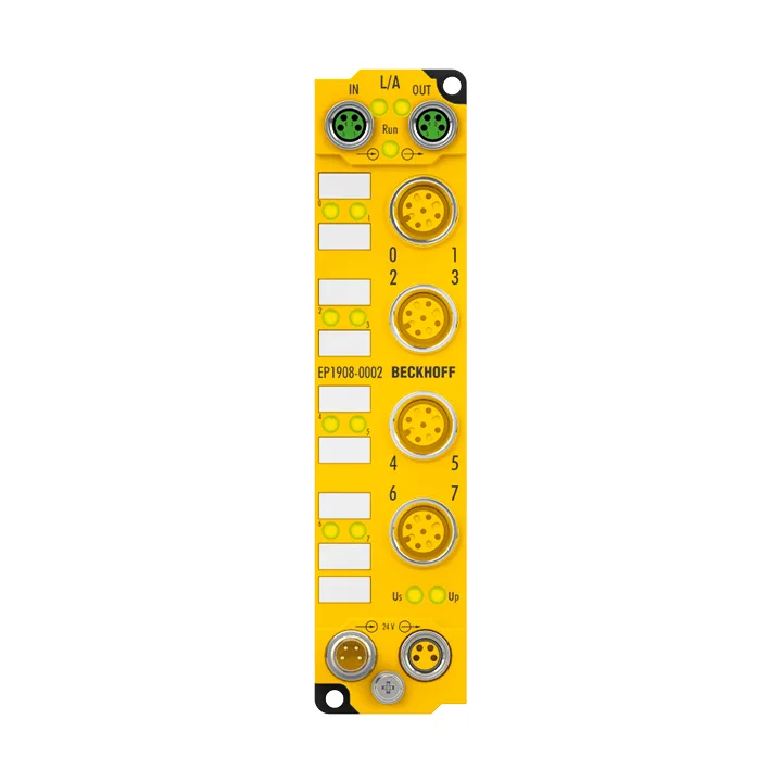 Beckhoff EP1908-0002 EtherCAT Box, 8-channel digital input, 24 V DC, M12, TwinSAFE