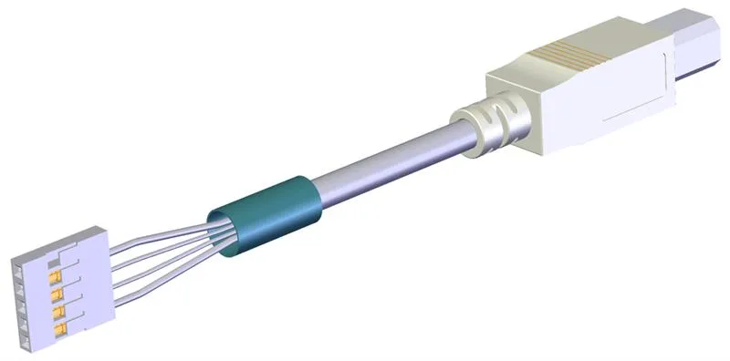 Euchner EKS USB - PC INTERN Connecting cable with USB type B to female plug, 5-pin