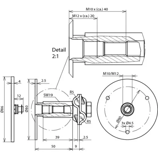 Dehn + Söhne EFPM M10 12 V4A MVK8.10 V2A