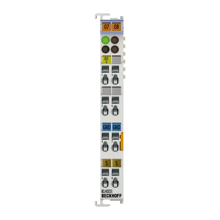 Beckhoff KL4031 Bus Terminal, 1-channel analog output, voltage, ±10 V, 12 bit, differential