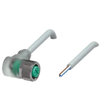 Pepperl+Fuchs V1-W-A2-5M-PVC Female cordset single-ended M12 angled A-coded, LED 4-pin, PVC cable grey