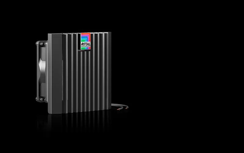 Rittal SK 3237.718 SK Blue e+ filtre fanı, 20/25 m³/h, 115 V, 1~, 50 Hz/60 Hz, GYD 116,5 x 116,5 x 64,5 mm, RAL 9005