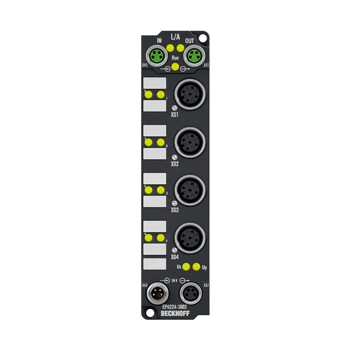 Beckhoff EP6224-3002 EtherCAT Box, 4-channel communication interface, IO-Link, master, Class B, M12New