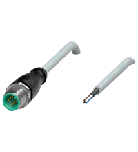 Pepperl+Fuchs V1S-G-10M-PUR-ABG0 Male cordset single-ended M12 straight A-coded, 4-pin, PUR cable grey, shielded