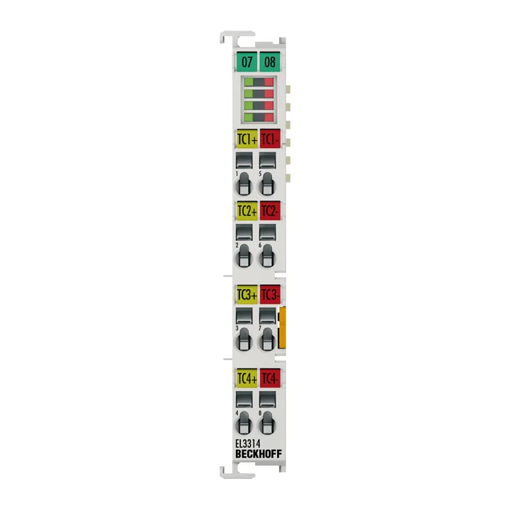 Beckhoff EL3314 EtherCAT Terminal, 4-channel analog input, temperature, thermocouple, 16 bit