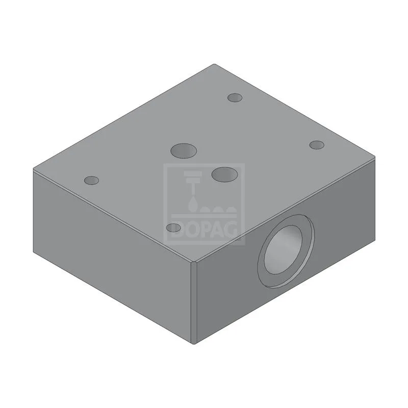 Dopag 31.02.059 Mounting plate G 1/2" M6 (40x70 mm)