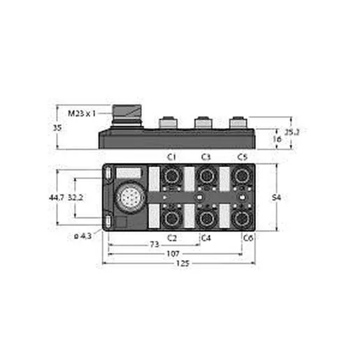 Turck TB-6M12-4P2-CS12T