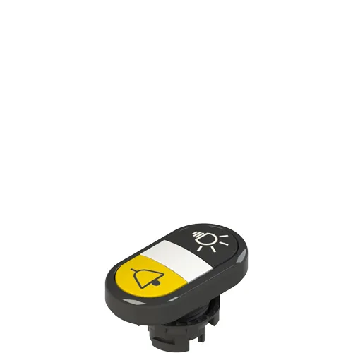 Pizzato E2 1PDRL1AABR Double lower flush pushbutton, with marking