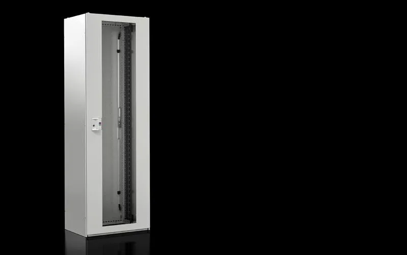 Rittal TX 7888.626 TX CableNet, cam kapılı, tavan plakalı, yan paneller, 19" profil rayları, GYD: 600x2000x600 mm, RAL 7035