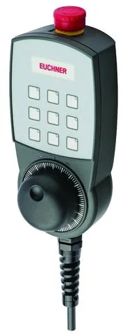 Euchner HBM-112392 Hand-held pendant stations HBM, EMERGENCY STOP device, membrane pushbuttons, handwheel