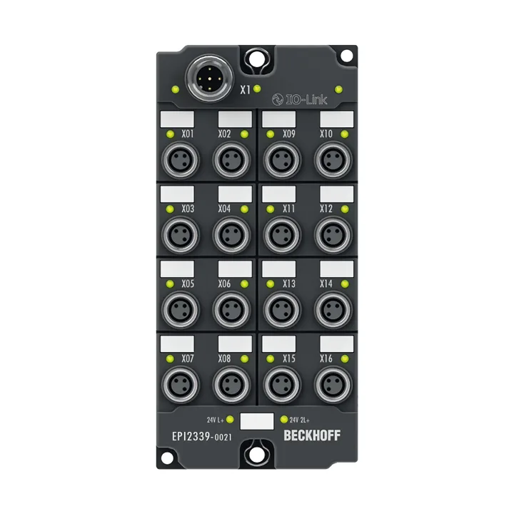Beckhoff EPI2339-0021 IO-Link box, 16-channel digital combi, 24 V DC, 3 ms, 05 A, M8