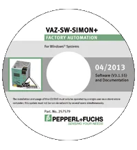 Pepperl+Fuchs VAZ-SW-SIMON+ Software for configuration of K30 Master Monitors/K31 and KE4 Safety Monitors