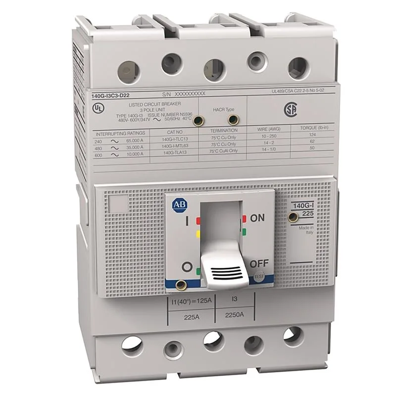 Allen Bradley 140G-I3C4-D22 140G 225A Frame Molded Case Ckt-Bkr