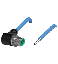Pepperl+Fuchs V1S-W-N4-0,5M-PVC Male cordset single-ended M12 angled A-coded, 4-pin, PVC cable blue, NAMUR