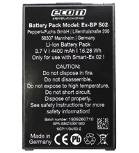 Pepperl+Fuchs Ex-BP S02 Li-Ion battery pack for Smart-Ex 02