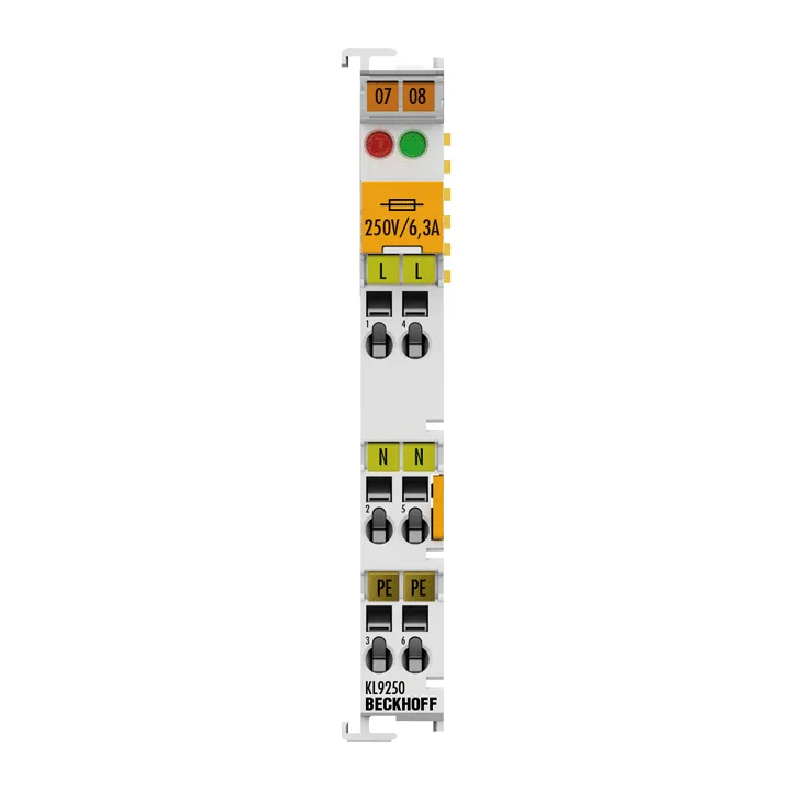 Beckhoff KL9250 Potential supply terminal, 120…230 V AC, with fuse