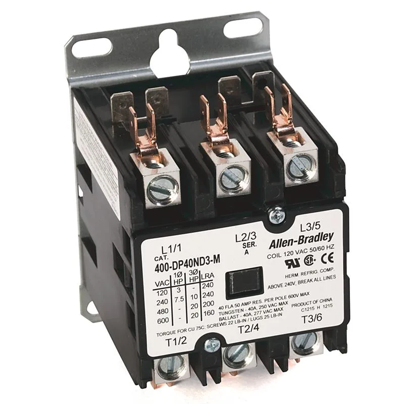 Allen Bradley 400-DP40ND3 40 Amp Definite Purpose Contactor