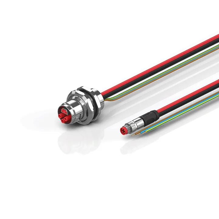 Beckhoff ZK7210-AI00-0xxx B17, ECP cable, PUR, 3 G 25 mm² + (1 x 4 x AWG22), drag chain suitable, key 1 (24 V DC)