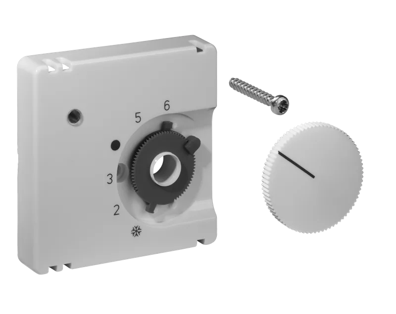 Alre JZ-016.000 Cover set for room thermostat RTBSU / FTR, 50×50, pure white (RAL9010), gloss