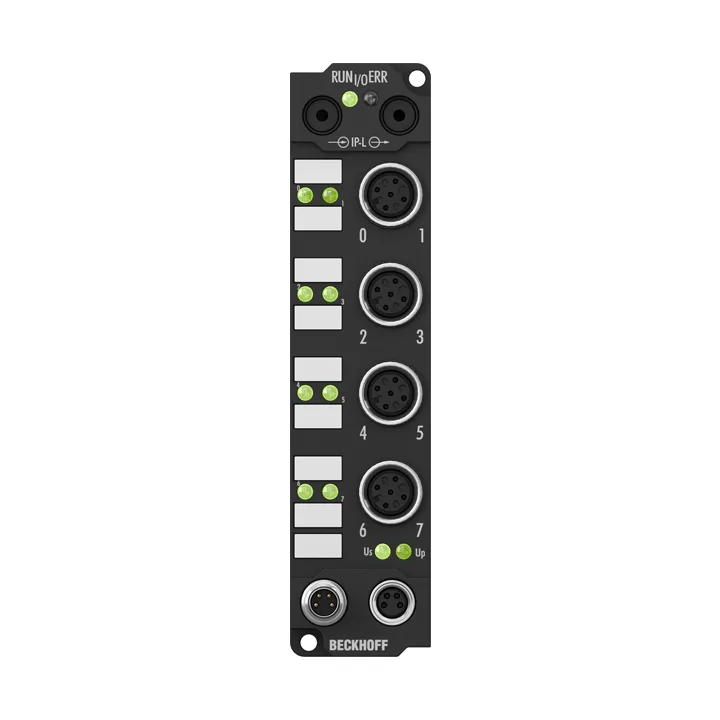 Beckhoff IE2002 Extension Box, 8-channel digital output, 24 V DC, 05 A, M12