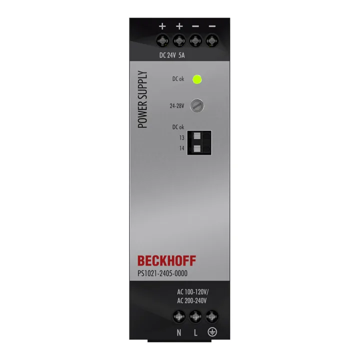 Beckhoff PS1021-2405-0000 Power supply PS1000; output: 24 V DC, 5 A; input: AC 100…120/200…240 V, 1-phase