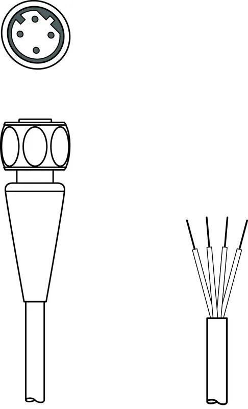 Leuze KS ET-M12-4A-T9-150-F+B Bağlantı kablosu