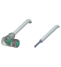 Pepperl+Fuchs V3-WM-E2-2M-PUR Female cordset single-ended M8 angled A-coded, LED 3-pin, PUR cable grey