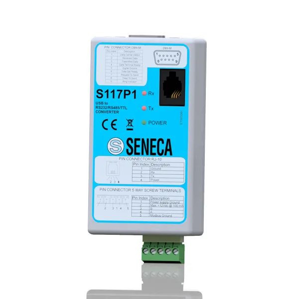 Seneca S117P1 Portable serial converter USB/RS232, USB/RS485, USB/TTL UART