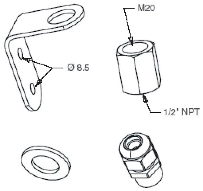 Allen Bradley 855D-ABVM Control Tower 855D Vertical Mounting Kit